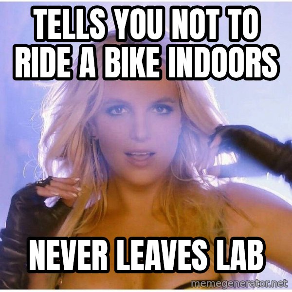 Professor Oak meme: tells you not to ride a bike indoors / never leaves lab