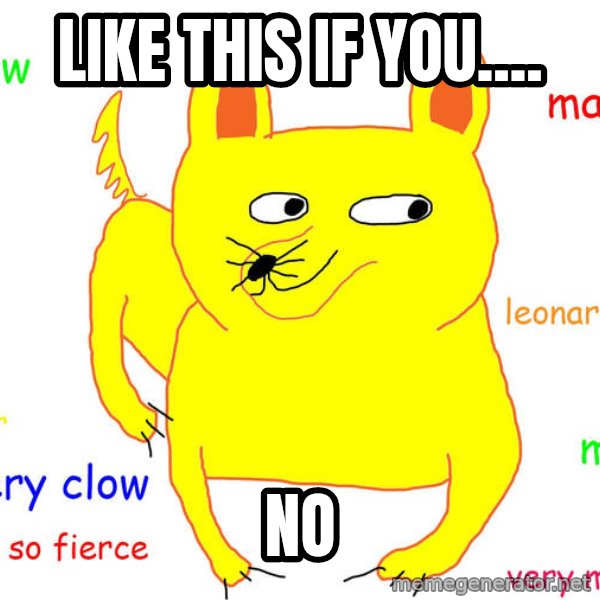 Grumpy Cat  meme: Like this if you.... / no