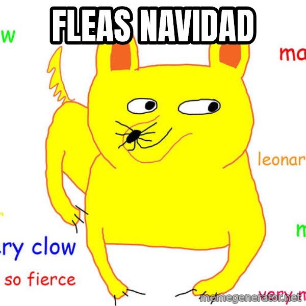 Grumpy Cat  meme: fleas navidad