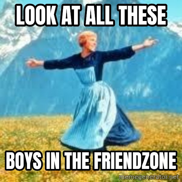 Look at all these meme: look at all these / boys in the friendzone