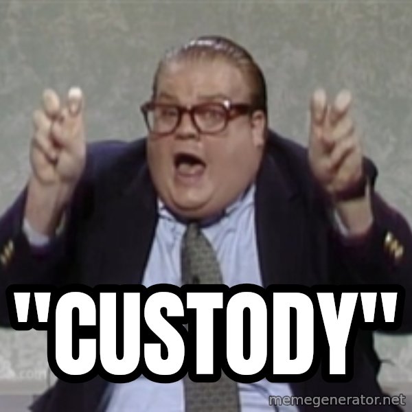 Quote Guy meme: "custody"