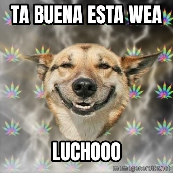 Stoner Dog meme: TA BUENA ESTA WEA / LUCHOOO