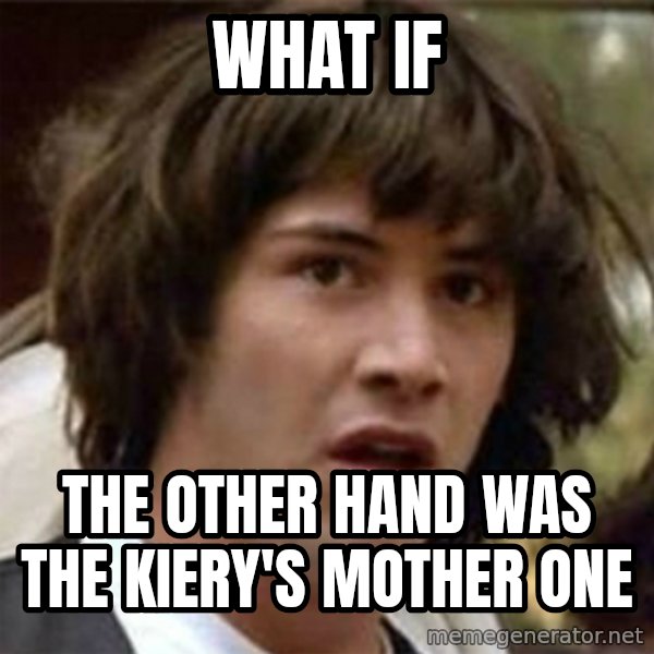 what if meme meme: WHAT IF / ThE OTHER HAND WAS the KIERY'S MOTHER  one