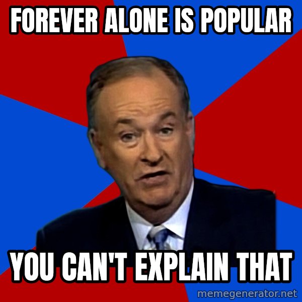 Bill O'Reilly Proves God meme: FOREVER ALONE IS POPULAR / YOU CAN'T EXPLAIN THAT