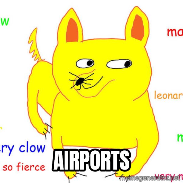 Grumpy Cat  meme: Airports