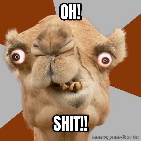 Crazy Camel lol meme: OH! / SHIT!!