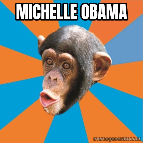 Stupid Monkey meme: Michelle OBama