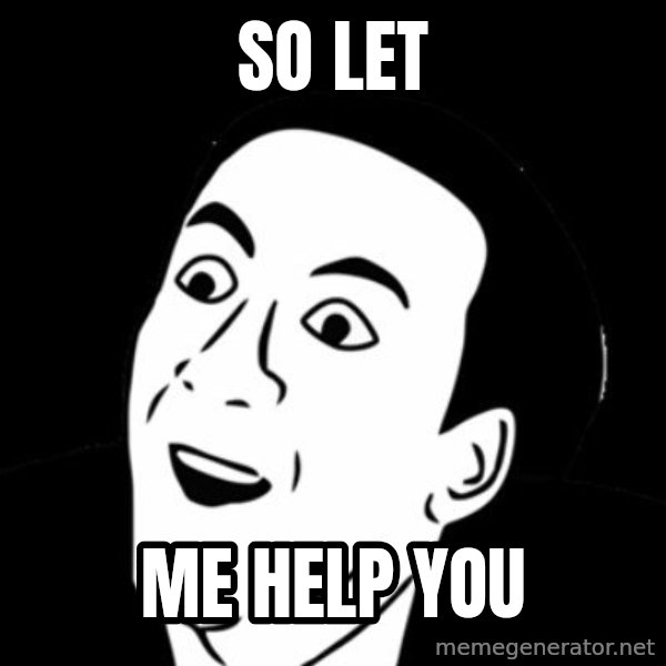 you don't say meme meme: so let / me help you