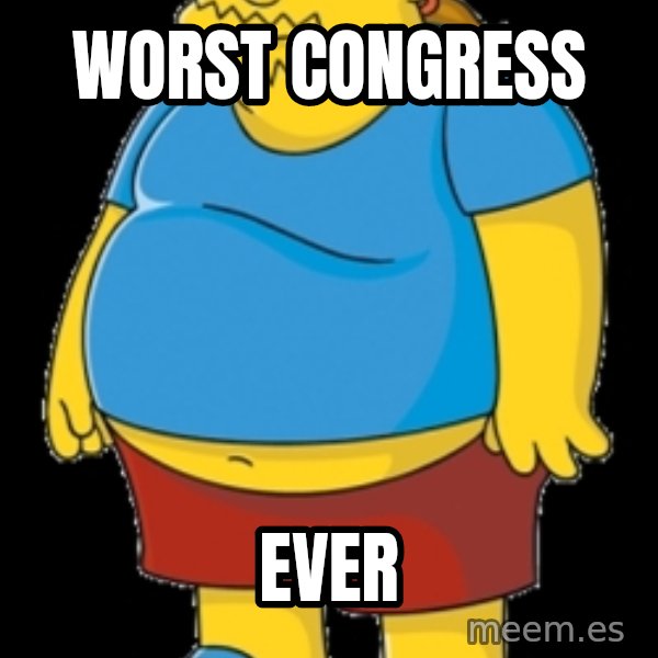 comic book guy meme: Worst Congress / ever