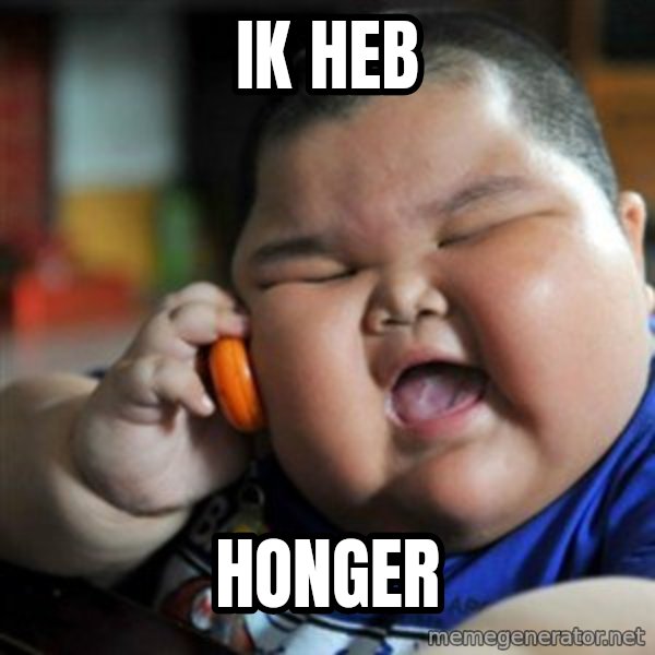 fat chinese kid meme: IK HEB / HONGER