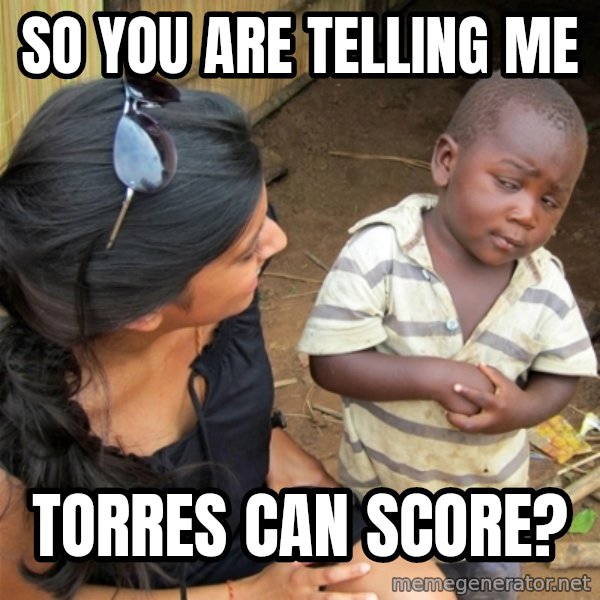 So You're Telling me meme: SO YOU ARE TELLING ME / TORRES CAN SCORE?