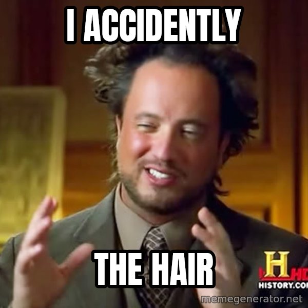 Giorgio A Tsoukalos Hair meme: I ACCIDENTLY / THE HAIR
