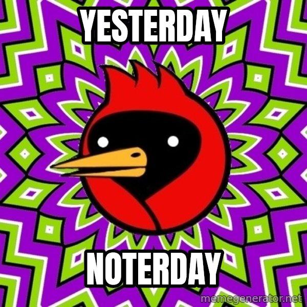 Omsk Crow meme: YESTERDAY / NOTERDAY