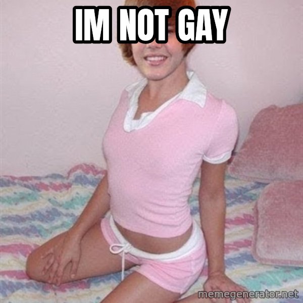 Justine Bieber meme: IM NOT GAY