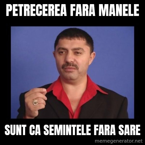 Manelistul Nicolae Guta meme: Petrecerea fara manele / Sunt ca semintele fara sare