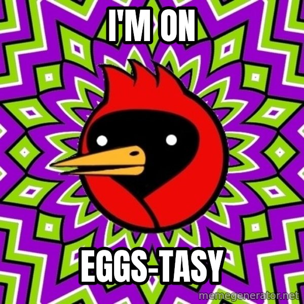 Omsk Crow meme: I'm on / eggs-tasy