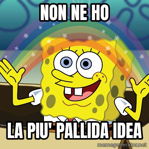 spongebob rainbow meme: Non ne ho / la piu' pallida idea