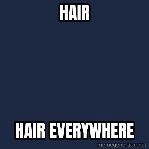 X, X Everywhere  meme: HAIR / Hair everywhere