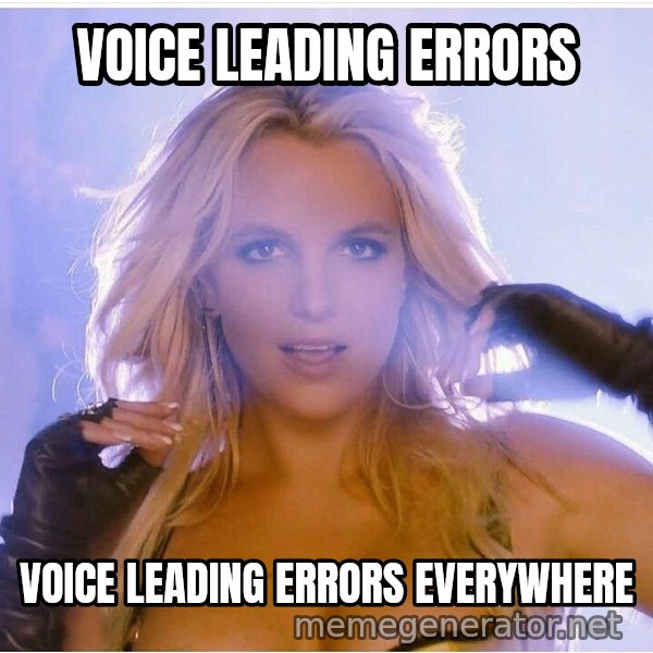 Consequences Toy Story meme: Voice Leading errors / voice leading errors everywhere
