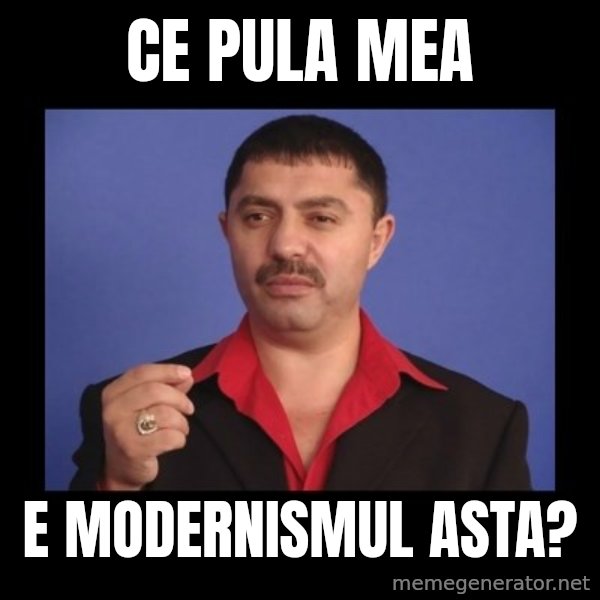 Manelistul Nicolae Guta meme: ce pula mea / e modernismul asta?
