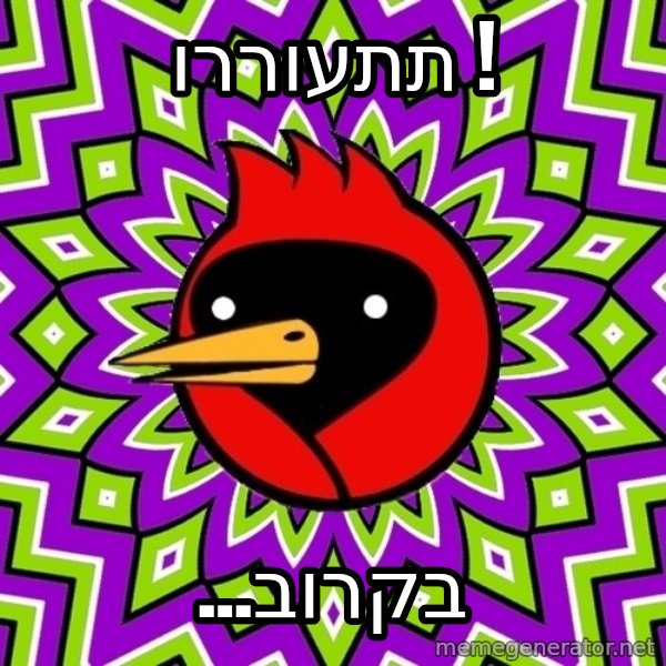 Omsk Crow meme: תתעוררו ! / ...בקרוב