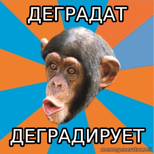 Stupid Monkey meme: Деградат / Деградирует