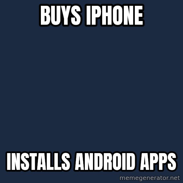 Chuck Norris  meme: buys iphone / installs android apps