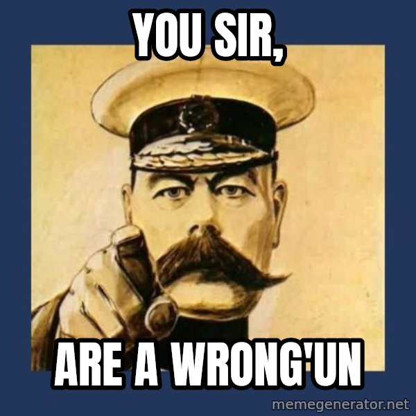 your country needs you meme: You Sir, / Are a Wrong'Un