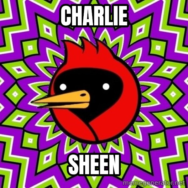 Omsk Crow meme: CHARLIE / SHEEN