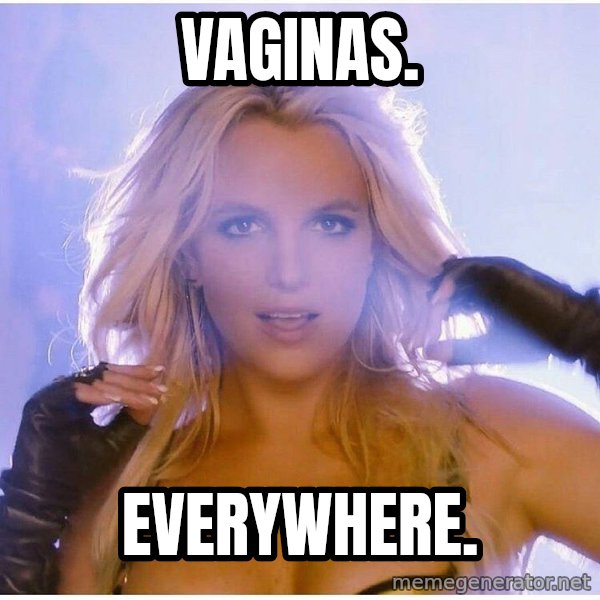 Consequences Toy Story meme: VAGINAS. / EVERYWHERE.