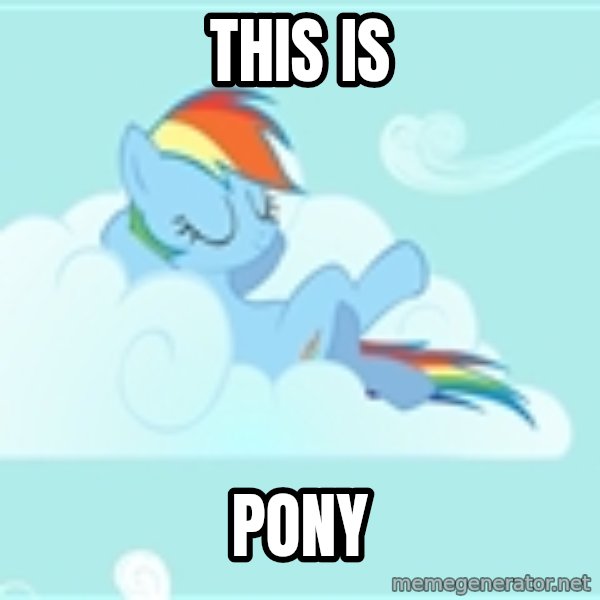 My Little Pony meme: This is / Pony