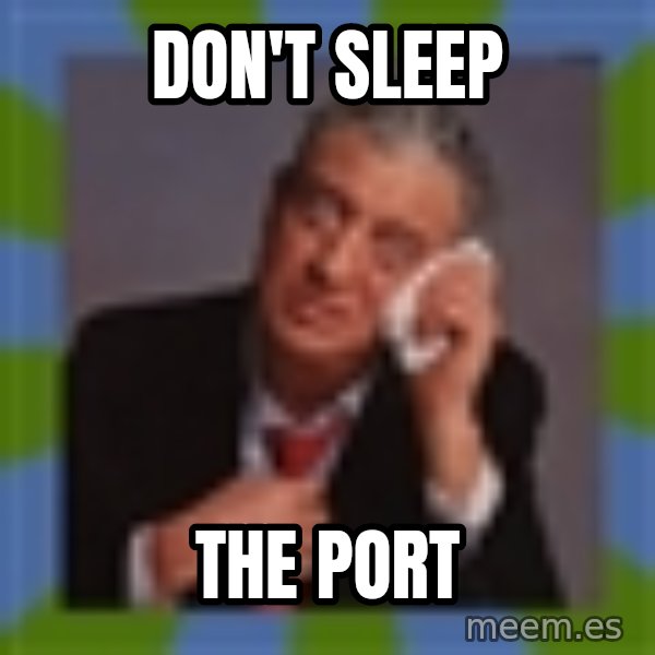 Rodney Dangerfield meme: Don't sleep / The port