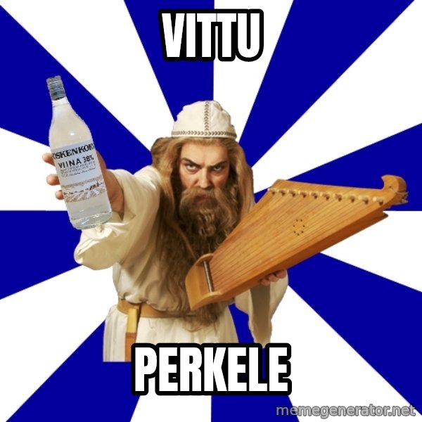 FinnishProblems meme: vittu / perkele