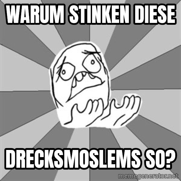 Whyyy??? meme: warum stinken diese / drecksmoslems so?