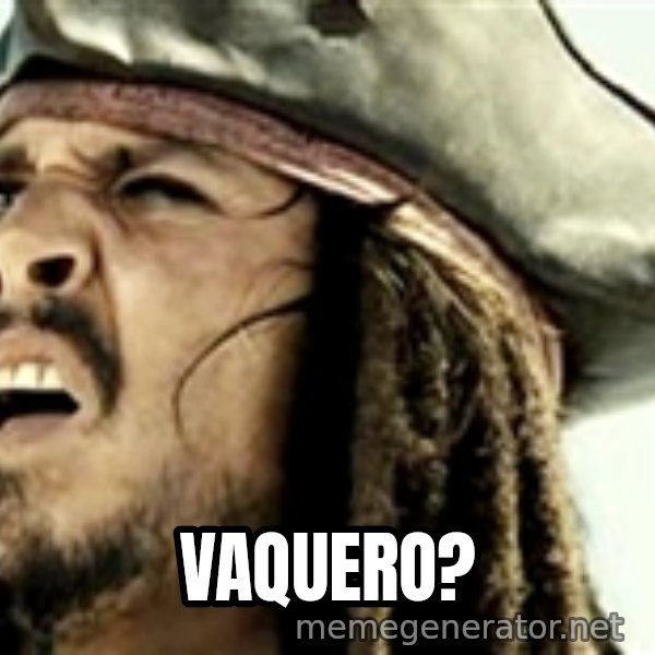 Confused Jack Sparrow meme: Vaquero?