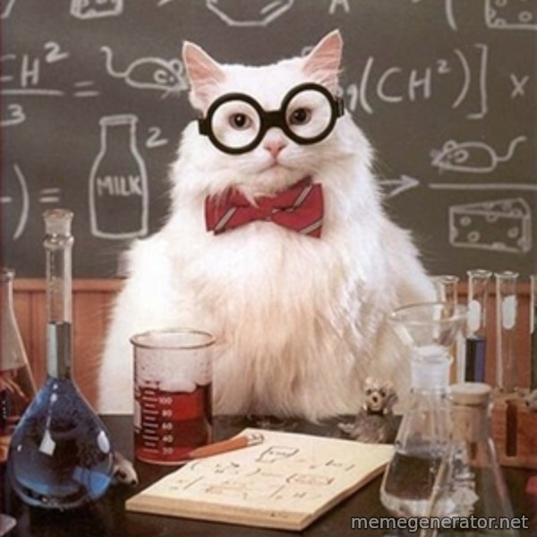 Science Cat meme: 