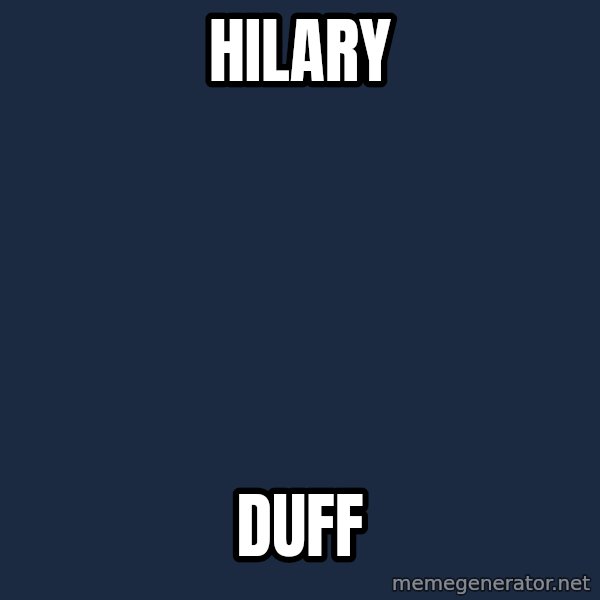 Omsk Crow meme: HILARY / DUFF