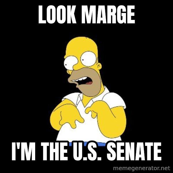 look-marge meme: look marge / i'm the u.s. senate