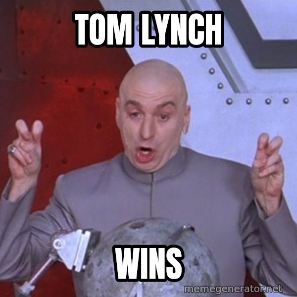 Dr. Evil Air Quotes meme: tom lynch / wins