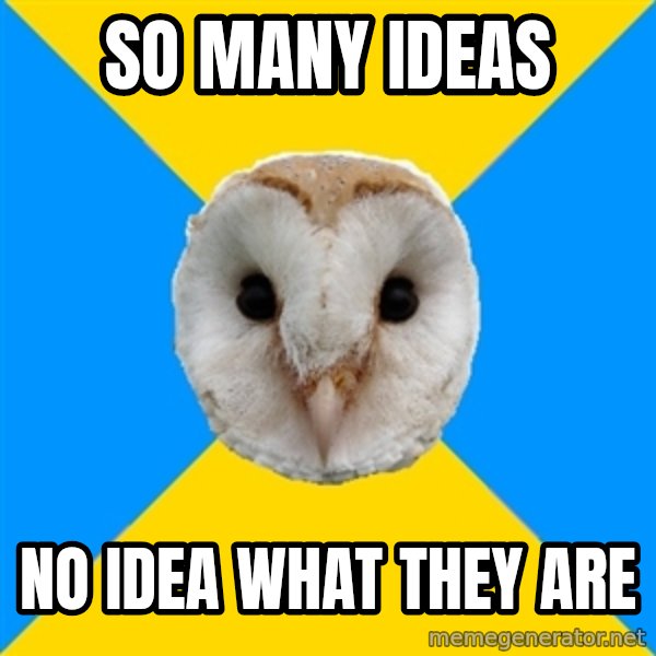 Bipolar Owl meme: so many ideas / no idea what they are