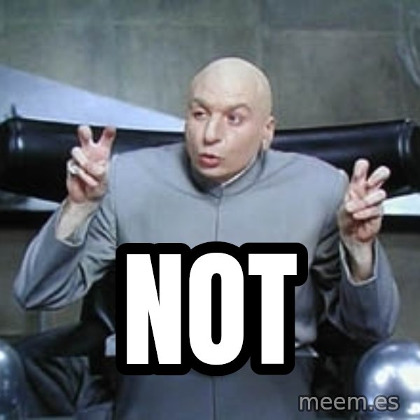 Dr. Evil finger quotes meme: Not