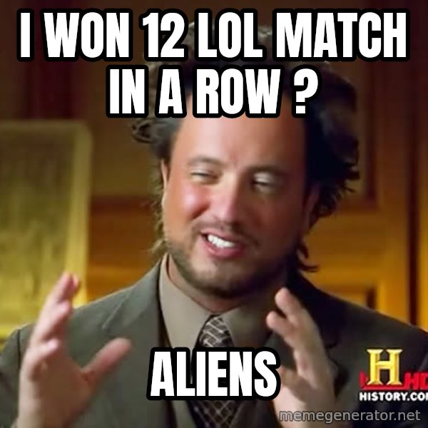Giorgio A Tsoukalos Hair meme: I won 12 LOL match in a row ? / Aliens