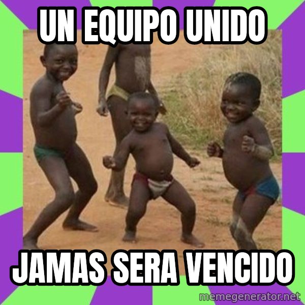 african kids dancing meme: Un equipo unido / jamas sera vencido