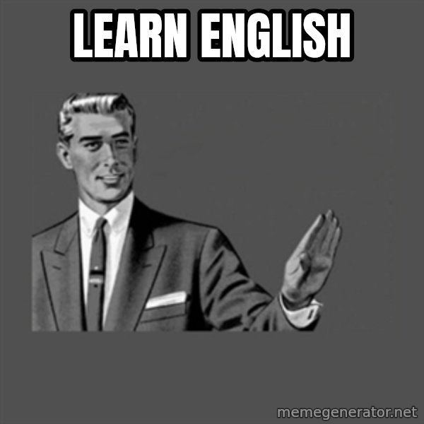Grammar Guy meme: learn english
