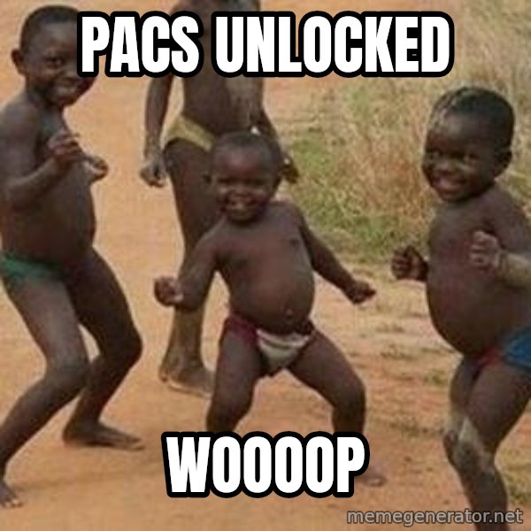 african children dancing meme: PACS UNLOCKED / WOOOOP