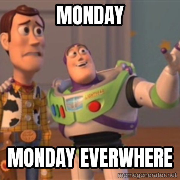 Tseverywhere meme: Monday / Monday everwhere