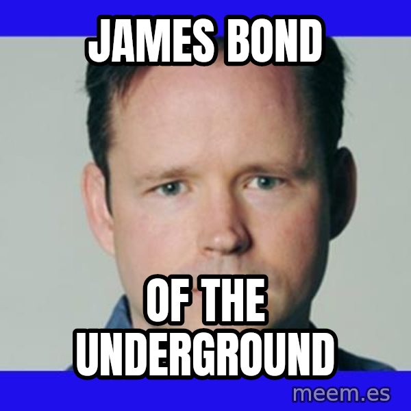 Krebsonsecurity meme: James Bond / of the underground