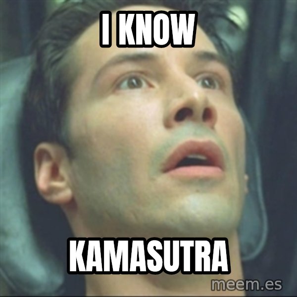 i know kung fu meme: i know / kamasutra