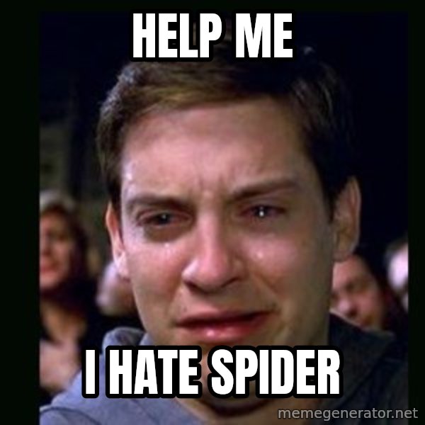 crying peter parker meme: help me / i hate spider