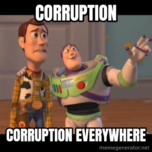 Buzz lightyear meme fixd meme: corruption / corruption everywhere